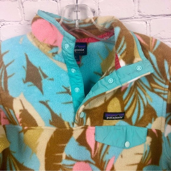 Patagonia Synchilla Snap-T Feather Dance Pullover Fleece Sz S - Picture 5 of 14